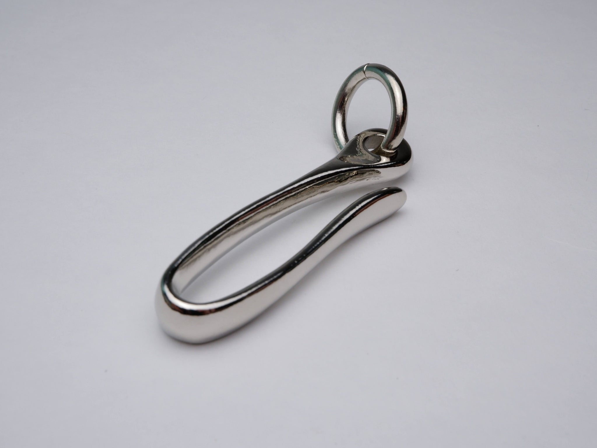 Kyoshin Elle - Japanese Nickel Fish Hook Key Chain / Jump Ring and Hook (71mm) - Large