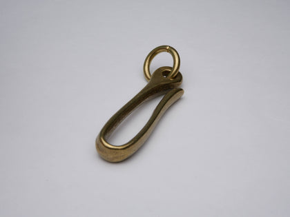 Kyoshin Elle - Japanese Brass Fish Hook Key Chain / Jump Ring and Hook (59.5mm) Medium