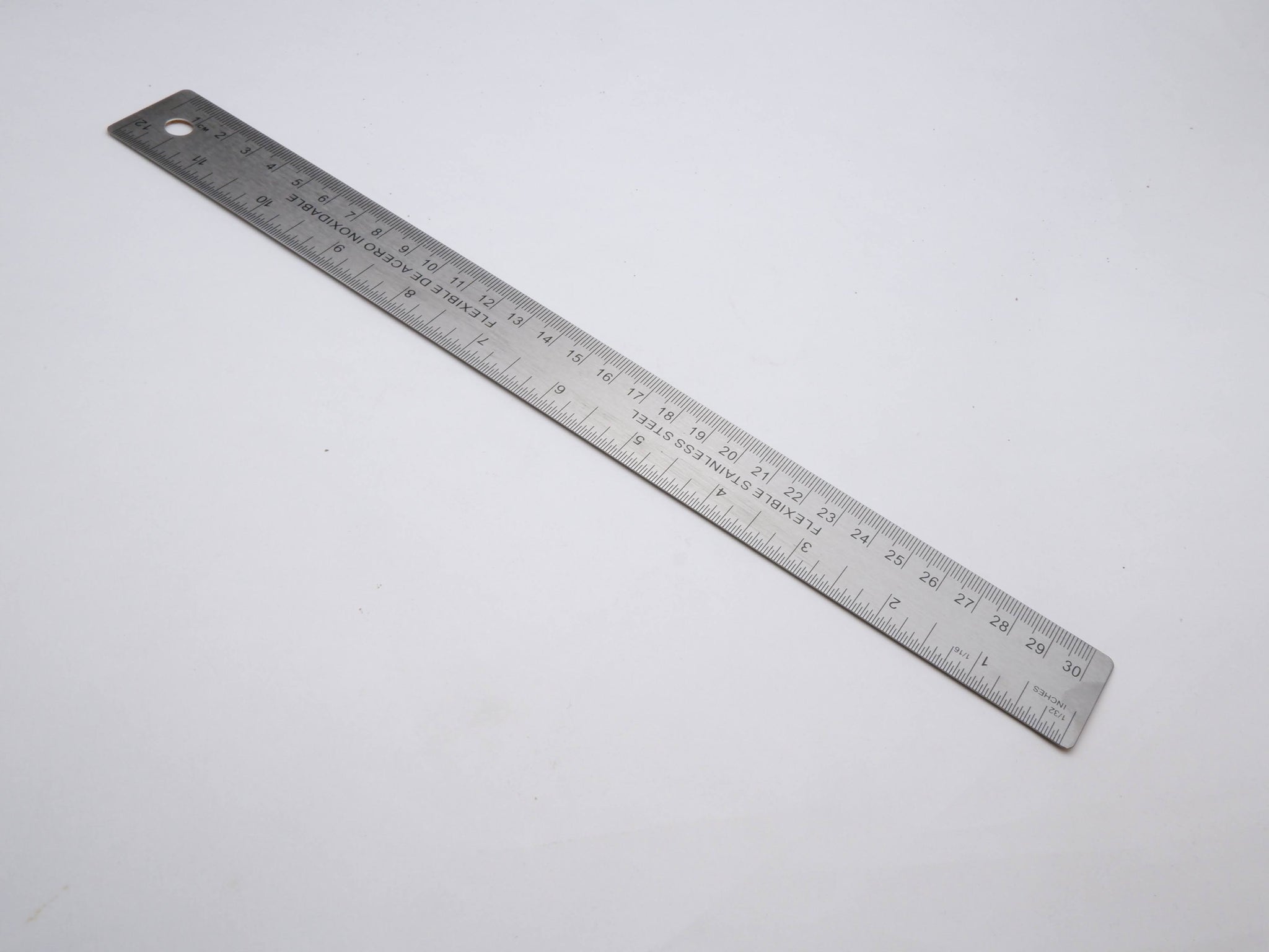 Stainless Steel Flexible Ruler with Non Slip Cork Base - 30cm